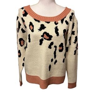 COZY Casual oversized “ Just Breathe” sweater